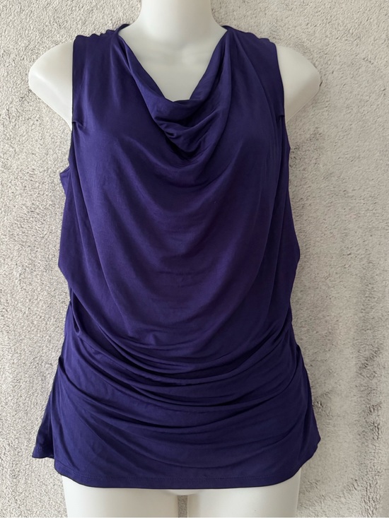 Le Chateau Tops - Le Chateau Ruched Sleeveless Purple Top Womens Small Petite